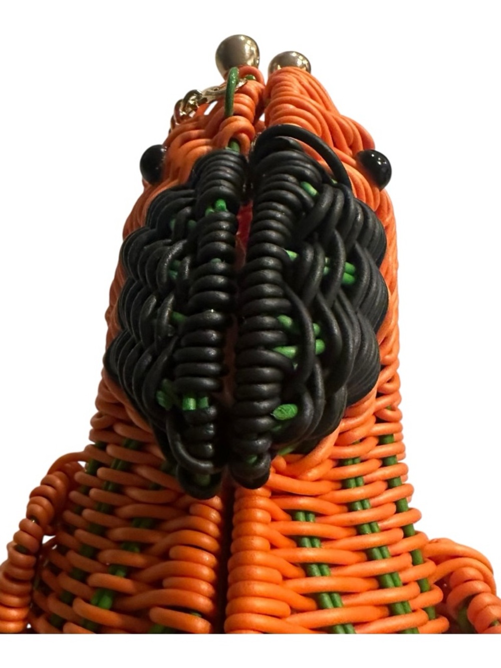 Tommy Bahama Colorful Woven Parrot Purse- Orange, Green, Yellow, Pink - Picture 3 of 8